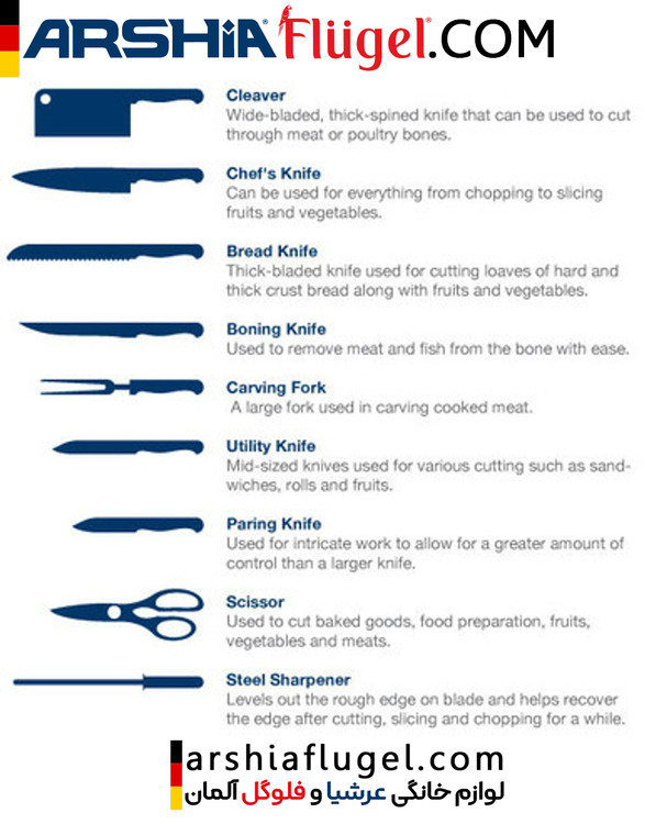 سرویس کارد آشپزخانه عرشیا مدل K270-1339