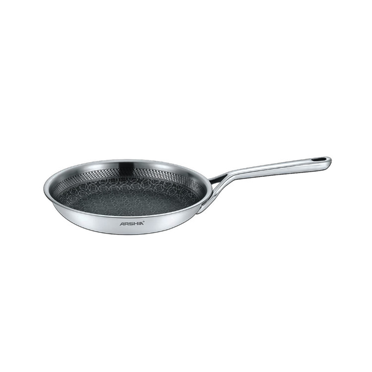 ماهی تابه استیل کف لیزری عرشیا 28 سانتی متری مدل SS050-3166