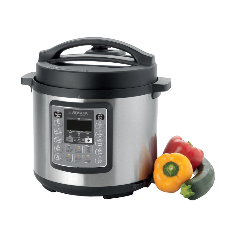 زودپز برقی عرشیا 6 لیتری دو قابلمه مدل EP118-2597