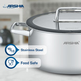 قابلمه استیل کف لیزری عرشیا 18سانتی متری مدل SS050-3538