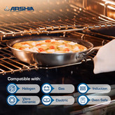 ماهی تابه تک دسته استیل 24 سانتی عرشیا ARSHIA مدل SS16-3565