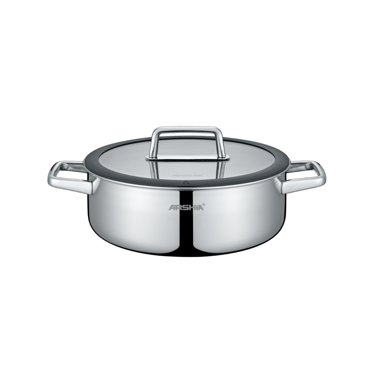 ماهی تابه استیل کف لیزری عرشیا 28 سانتی متری مدل SS050-3341