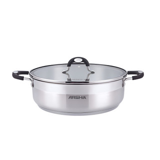 ماهی تابه دو دسته و دو درب 28 سانت استیل عرشیا مدل SS478-3086