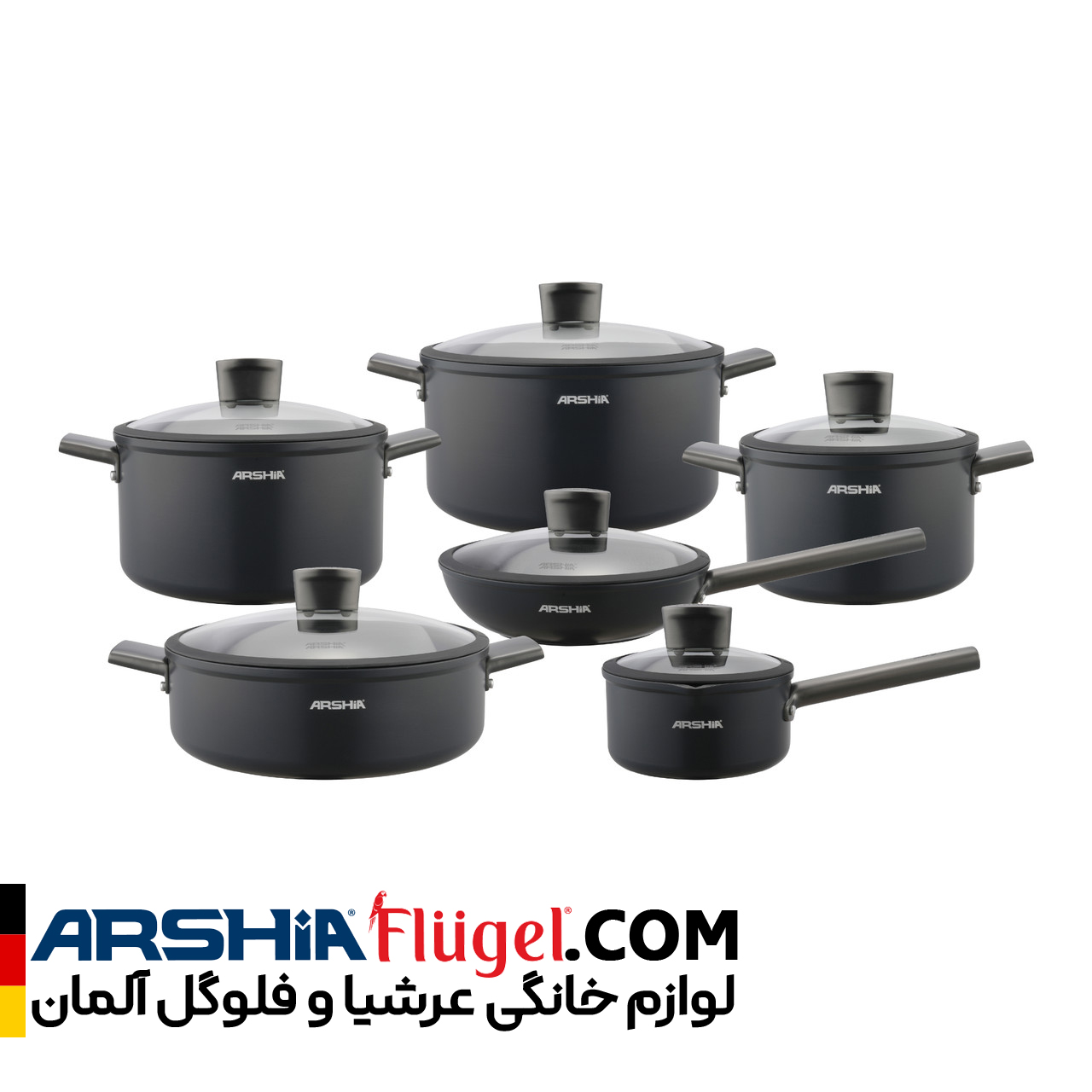 سرویس قابلمه 12 پارچه چدن فورج عرشیا مدل CO194-3839